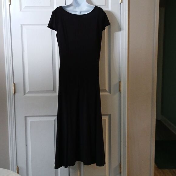Lennie for Nina Leonard black simple black maxi dress Sz S - Picture 4 of 5